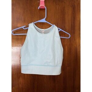 IVL Collective Sports Bra Women’s Halter Mesh Easy Breezy Sky Blue High Neck 6